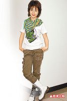 林依晨在偶像劇《愛情合約》中的短髮造型。吳怡慧攝